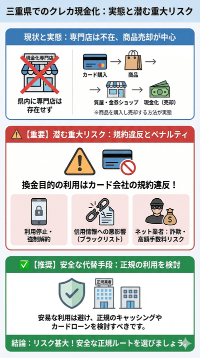 三重県でのクレカ現金化：実態と潜む重大リスク